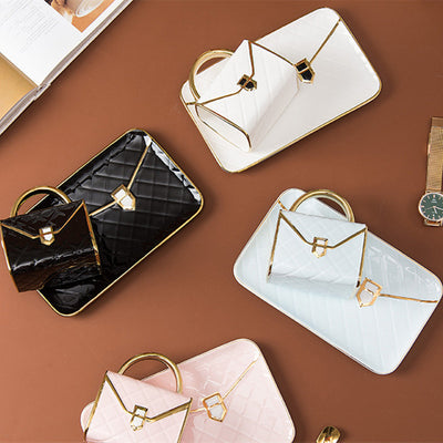 Creative Bag Modeling Gold Coffee Set Suit