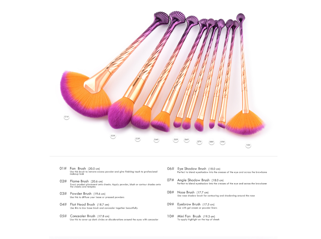 10 makeup brushes