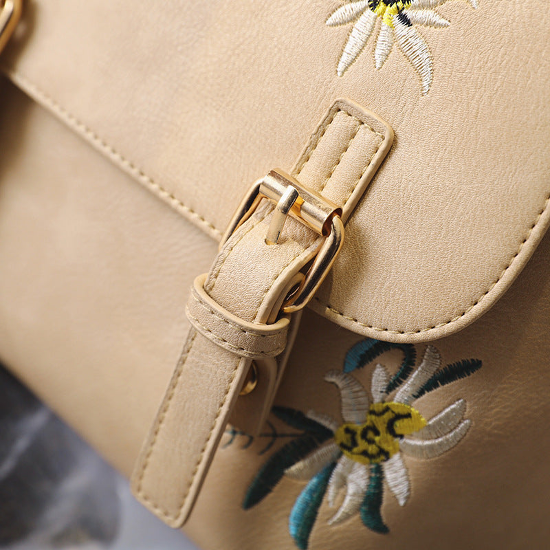 Folk Style Fashion Leather Backpack