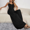Women's New Summer Dress Solid Color Leisure Pullover Sleeveless Loose Jumpsuit