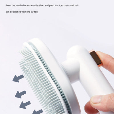 Pet Comb Cat Dog To Remove Floating Hair Pet Hair Brush Hair Removal Artifact Pet Grooming Brush Supplies Self Cleaning Comb Pet Products