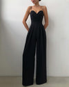 Minimalist Jumpsuit With Waist Straight And Mopping