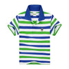 CUHK Children's T-shirt Cotton Striped Lapel Polo Shirt