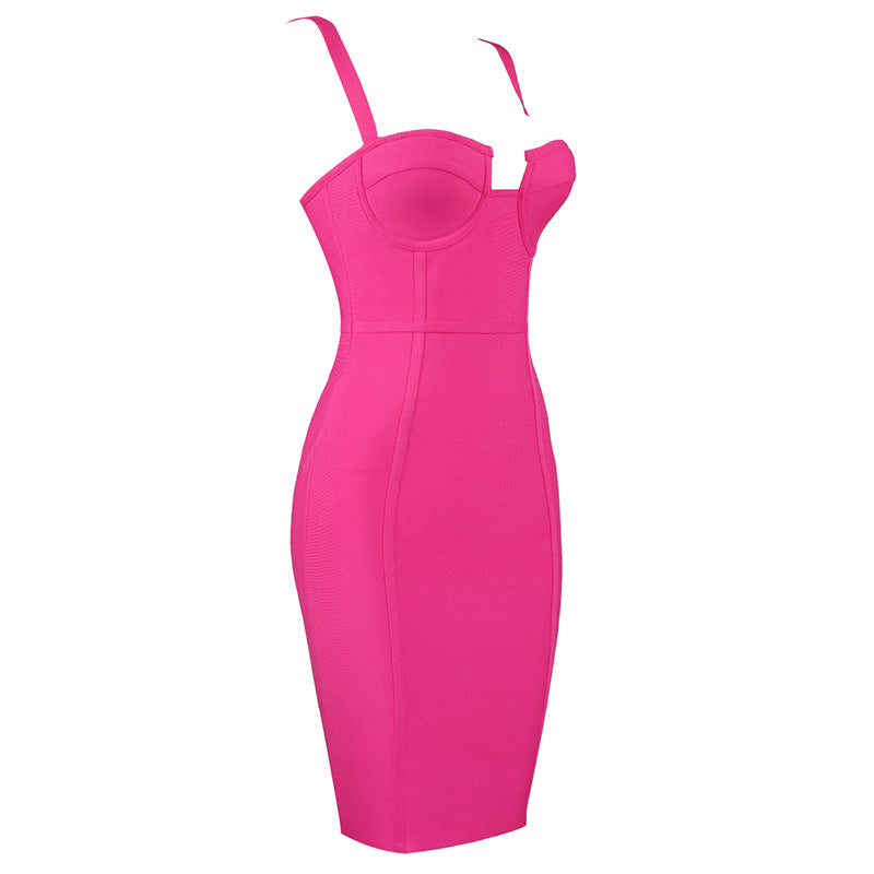 Women's Banquet Short Dress With Open Back And Waist