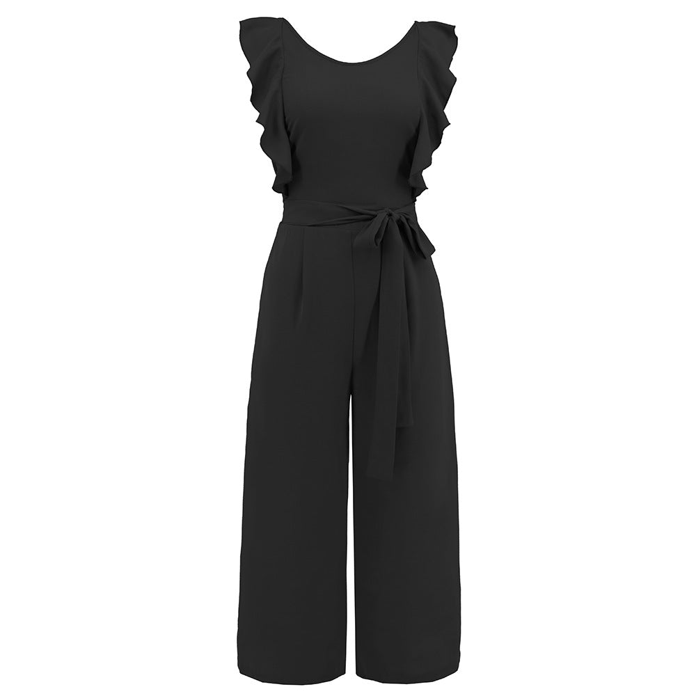 Women's Fashionable Ruffle Lace Jumpsuit