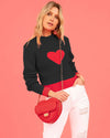 Women's Fashion Love High Neck Knit Sweater