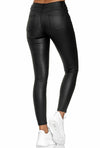 Solid Color Leather Casual Pants Skinny Pants