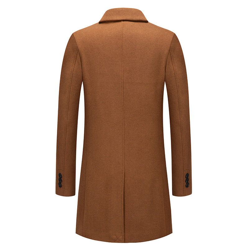 Men's Jacket Plus Cotton Padded Woolen Coat