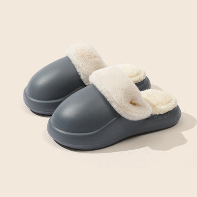 Winter Warm Slippers Household Non Slip Couples At Home Baotou Big Head Cotton Slippers