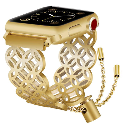 Compatible with Apple, High Quality Butterfly Flower Bands For Watch Stainless Steel Bracelet For Iwatch Series