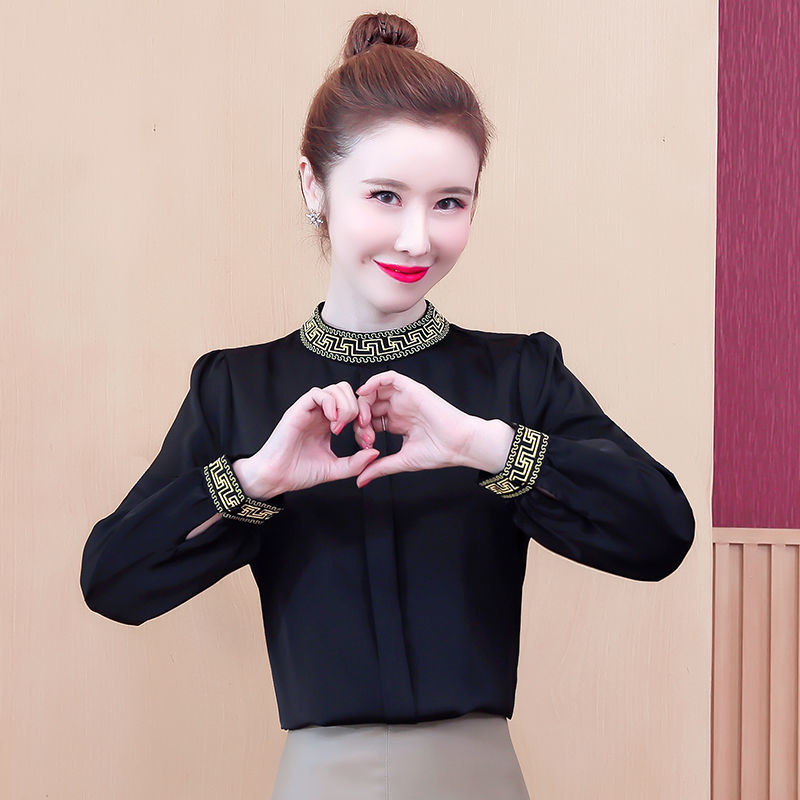 Silk Long-sleeved Blouse Autumn Silkworm Oversized Base