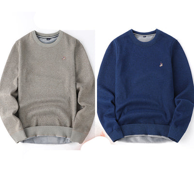 Sweater Men Autumn And Winter Plus Velvet Thickening Base
