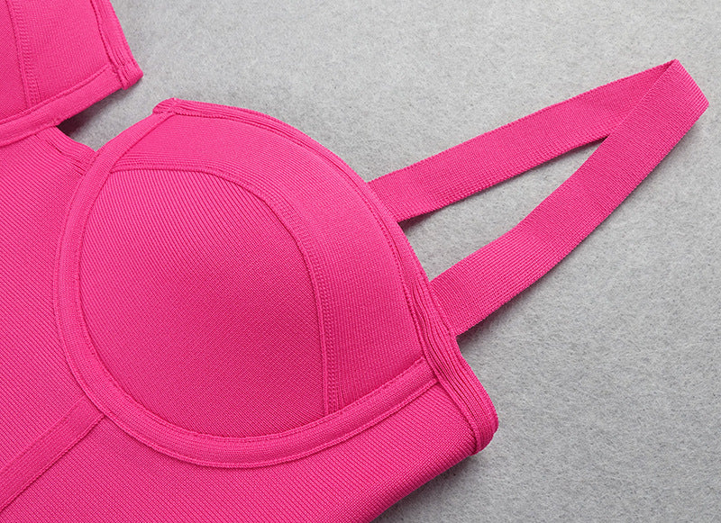 Women's Banquet Short Dress With Open Back And Waist