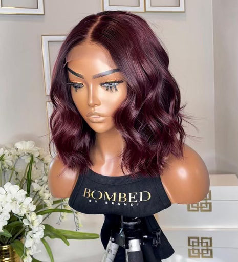 Bob wavy 4*4 & 5*5 closure Wig