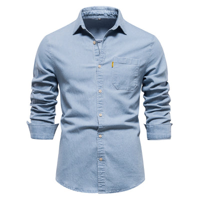 Men's Fashion Casual Denim Non-ironing Shirt
