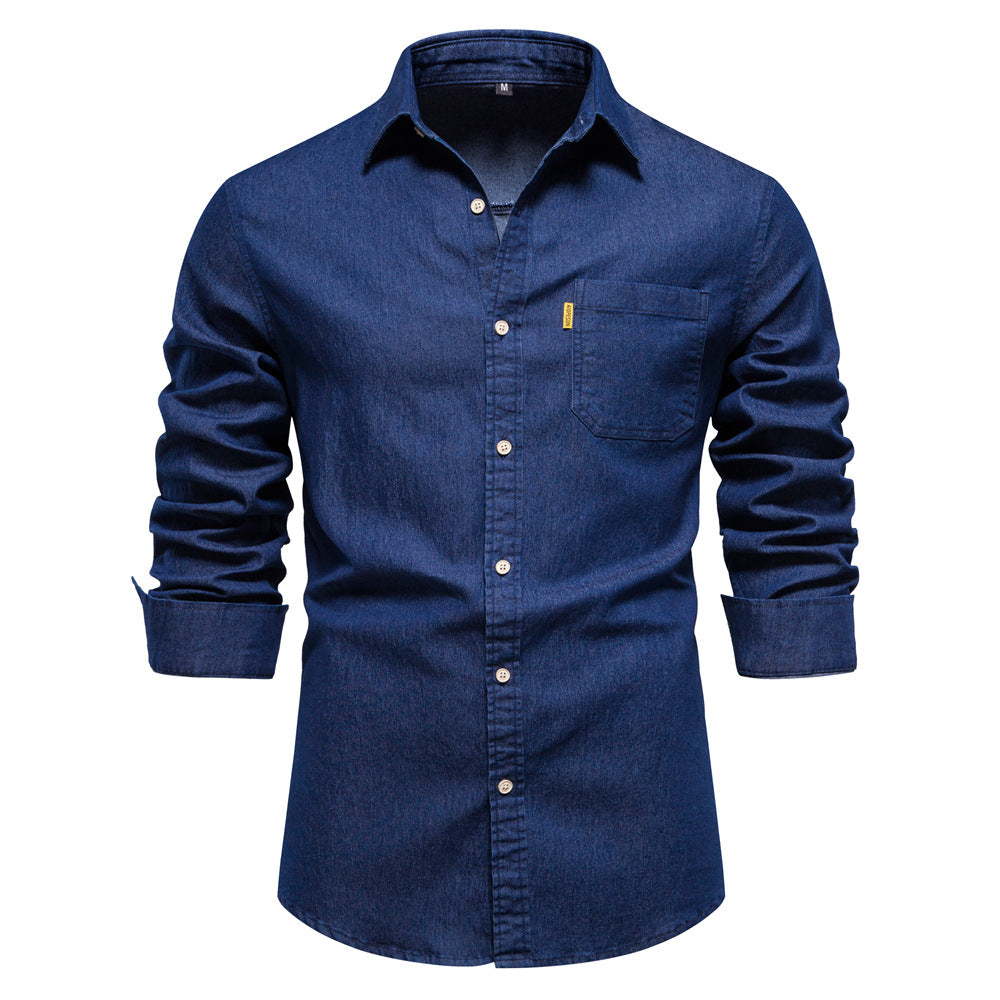Men's Fashion Casual Denim Non-ironing Shirt