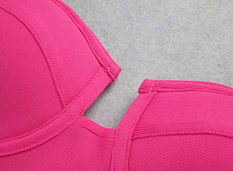 Women's Banquet Short Dress With Open Back And Waist