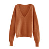 Lazy Style V-neck Pullover Explosive Sweater Women Knit Sweater