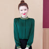 Silk Long-sleeved Blouse Autumn Silkworm Oversized Base