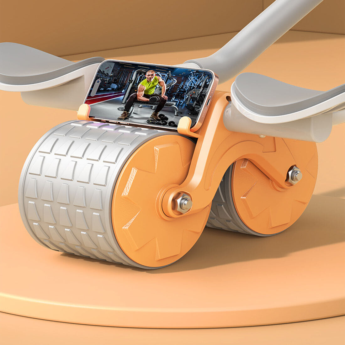 Abdominal Wheel Automatic Rebound Elbow Support Anti-Slip Fitness Roller Train