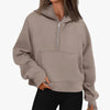 Autumn And Winter Zipper Long Sleeve Loose Hooded Sweater