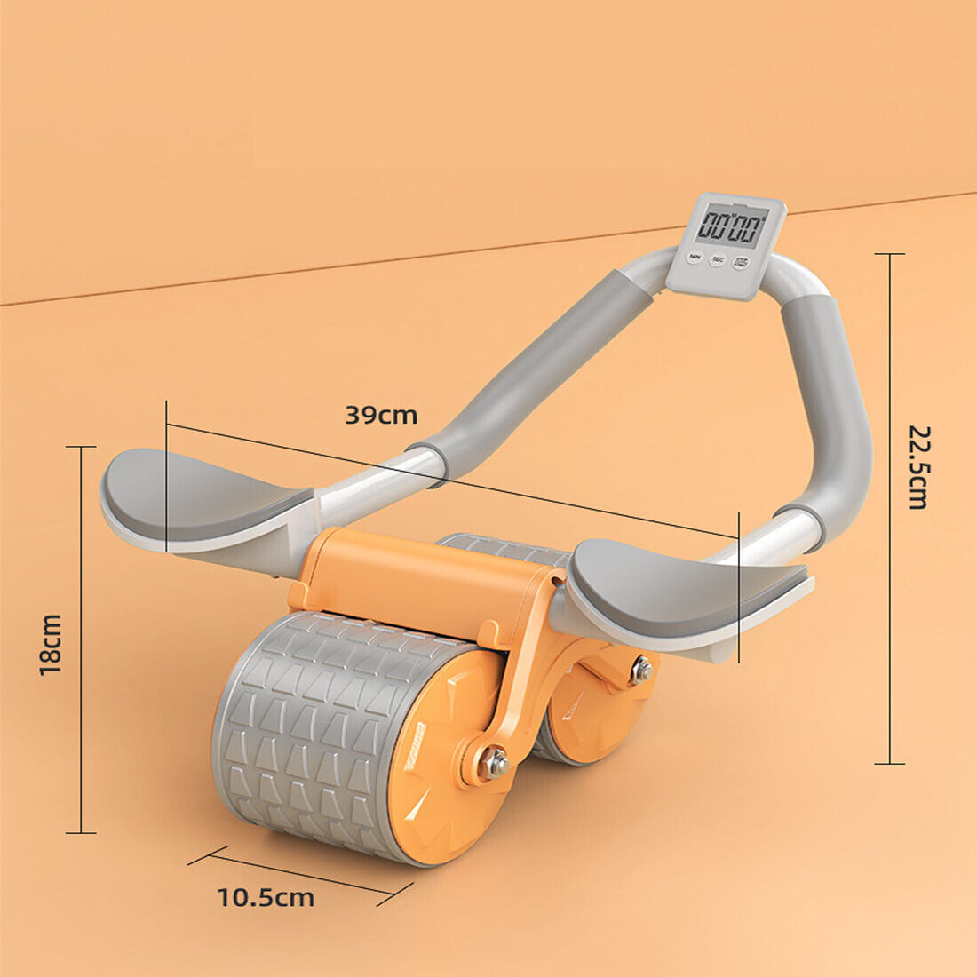 Abdominal Wheel Automatic Rebound Elbow Support Anti-Slip Fitness Roller Train