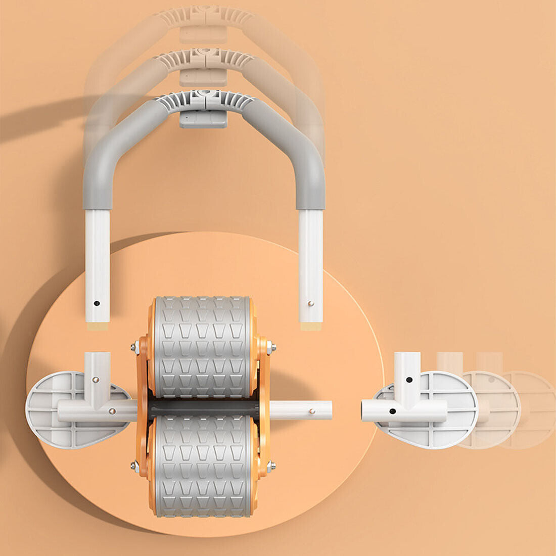 Abdominal Wheel Automatic Rebound Elbow Support Anti-Slip Fitness Roller Train