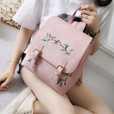 Folk Style Fashion Leather Backpack
